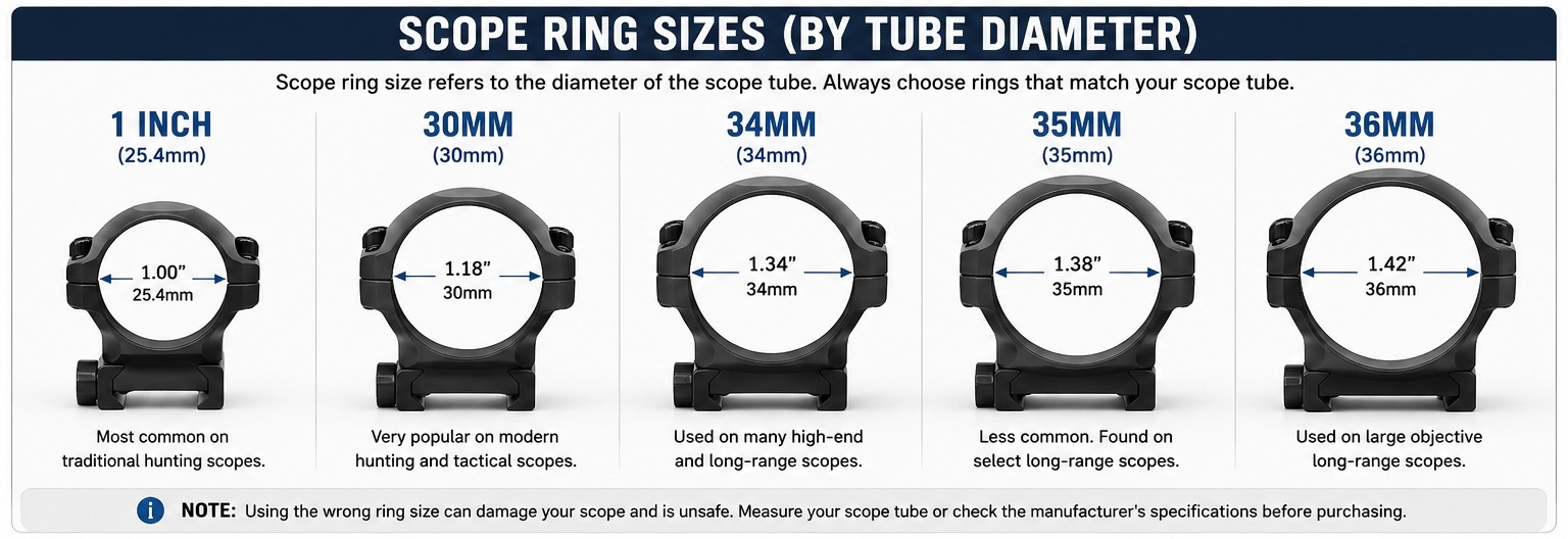Scope Ring Diameter Sizes